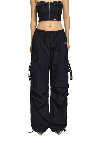 [NAWS] Black Parachute Pants