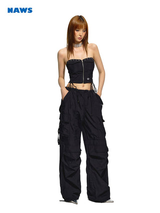[NAWS] Black Parachute Pants