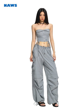 [NAWS] Black Parachute Pants