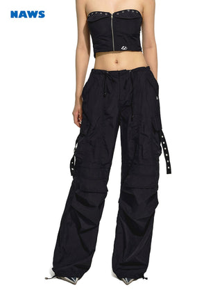 [NAWS] Black Parachute Pants