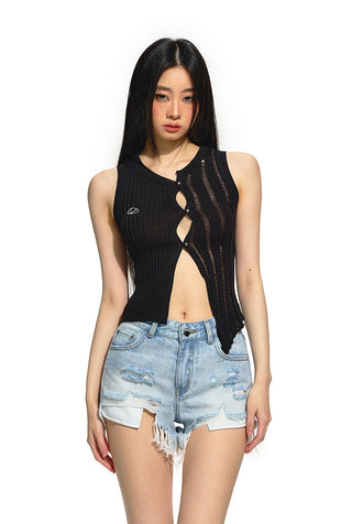 [NAWS] Asymmetric Cardigan Vest