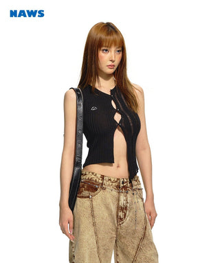 [NAWS] Asymmetric Cardigan Vest