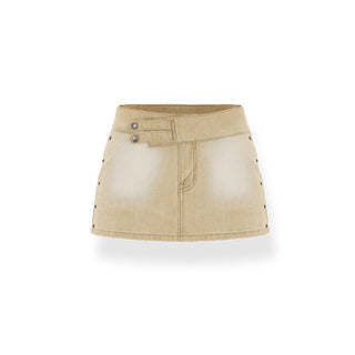 [NAWS] Old washed street denim skirt