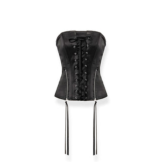 [NAWS] Corset Zipper Ribbon Elastic Top