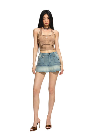 [NAWS] Knit V-Neck Cropped Vest Oath