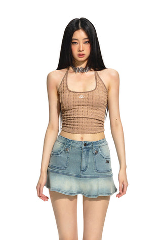 [NAWS] Knit V-Neck Cropped Vest Oath