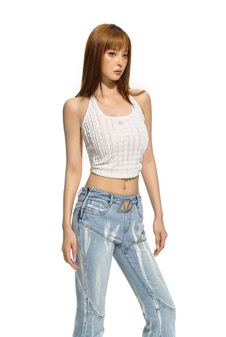 [NAWS] Knit V-Neck Cropped Vest Oath