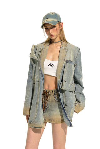 [NAWS] Mud-dyed Denim Choker