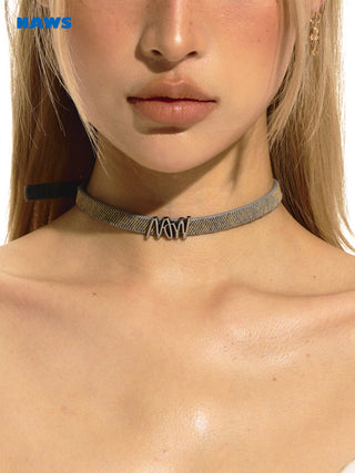 [NAWS] Mud-dyed Denim Choker