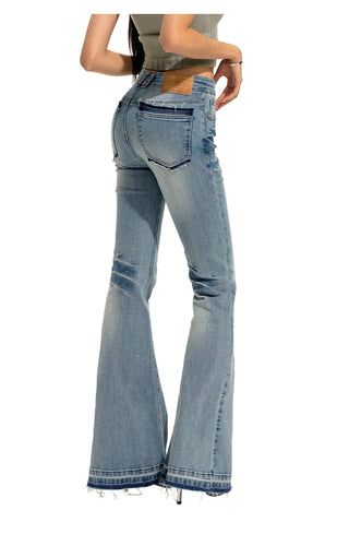 [NAWS] Washed flared denim pants