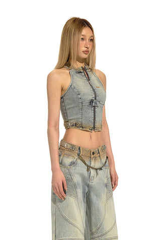 [NAWS] Distressed Denim Vest