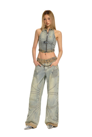 [NAWS] Distressed Denim Vest