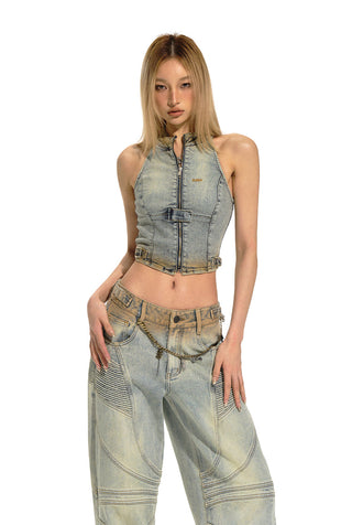 [NAWS] Distressed Denim Vest