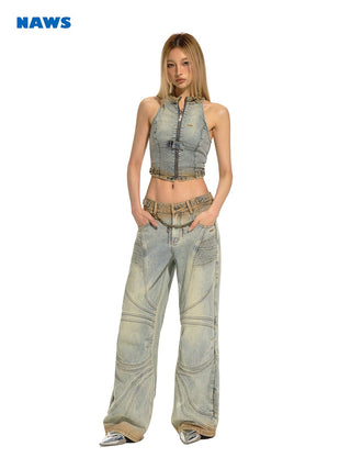 [NAWS] Distressed Denim Vest
