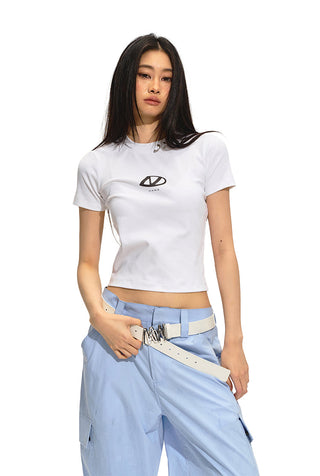 [NAWS] Metal Button Design Slim fit T-shirt
