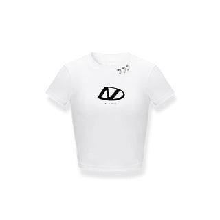 [NAWS] Metal Button Design Slim fit T-shirt