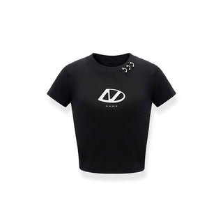 [NAWS] Metal Button Design Slim fit T-shirt