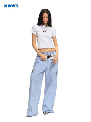 [NAWS] Metal Button Design Slim fit T-shirt