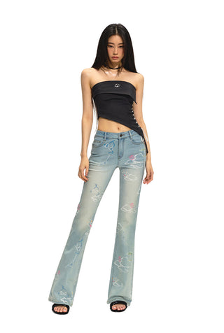 [NAWS] Off-shoulder Beveled Hem top