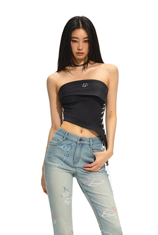 [NAWS] Off-shoulder Beveled Hem top