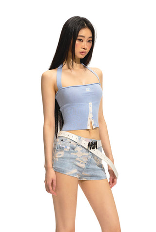 [NAWS] Halter Slim Knitted Vest