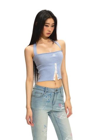 [NAWS] Halter Slim Knitted Vest