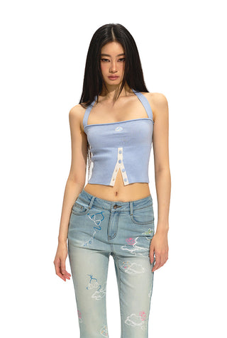 [NAWS] Halter Slim Knitted Vest