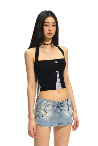 [NAWS] Halter Slim Knitted Vest
