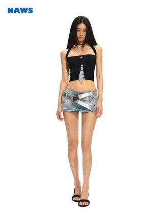 [NAWS] Halter Slim Knitted Vest