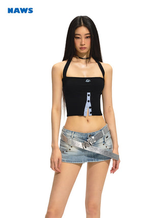 [NAWS] Halter Slim Knitted Vest