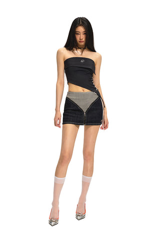 [NAWS] Low waist denim skirt