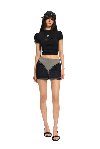 [NAWS] Low waist denim skirt