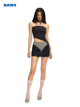 [NAWS] Low waist denim skirt