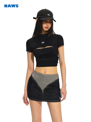[NAWS] Low waist denim skirt