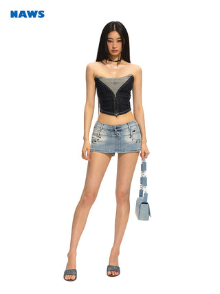 [NAWS] Low waist mini skirt