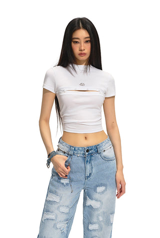 [NAWS] Adjustable Button Pleated Tee