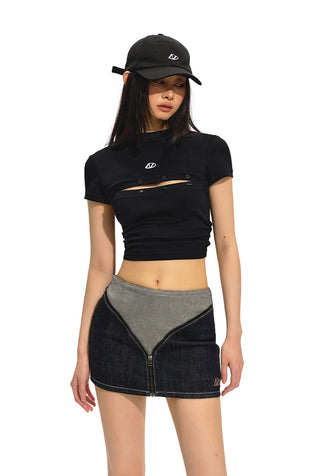 [NAWS] Adjustable Button Pleated Tee