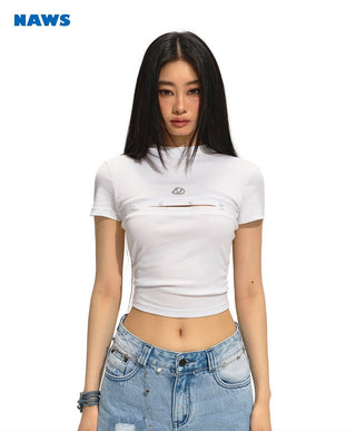[NAWS] Adjustable Button Pleated Tee