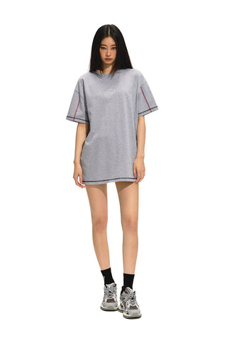 [NAWS] Contrast Line oversized T-shirt