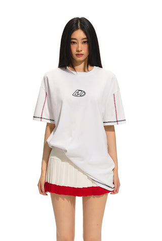 [NAWS] Contrast Line oversized T-shirt