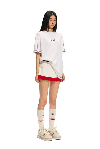 [NAWS] Contrast Line oversized T-shirt
