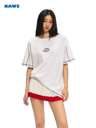 [NAWS] Contrast Line oversized T-shirt