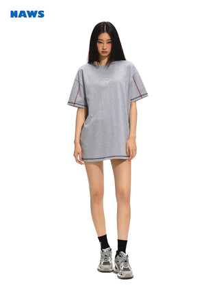 [NAWS] Contrast Line oversized T-shirt