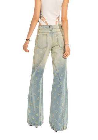 [NAWS] Washed Workwear Patch Denim Pants