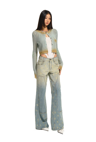 [NAWS] Washed Workwear Patch Denim Pants