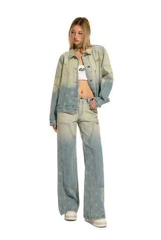 [NAWS] Washed Workwear Patch Denim Pants