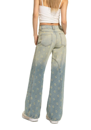 [NAWS] Washed Workwear Patch Denim Pants