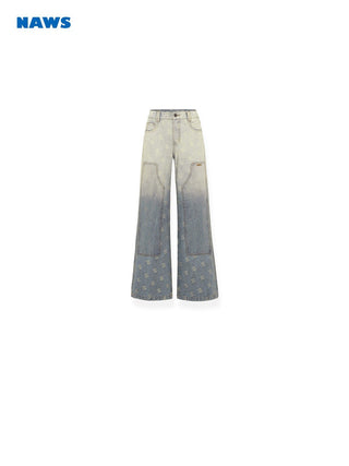 [NAWS] Washed Workwear Patch Denim Pants