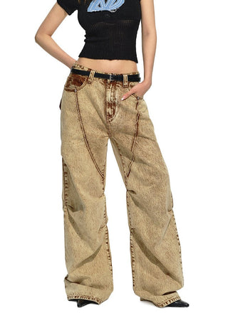 [NAWS] Heavy washed mid-rise baggy jeans