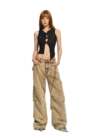 [NAWS] Heavy washed mid-rise baggy jeans